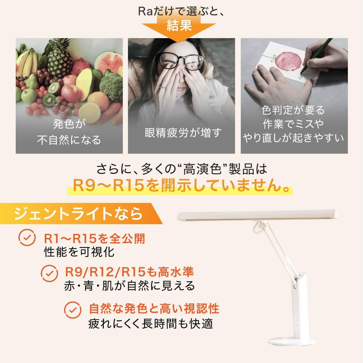 デスクライト ジェントライト｜目に優しい 2Way ベース・クランプ対応