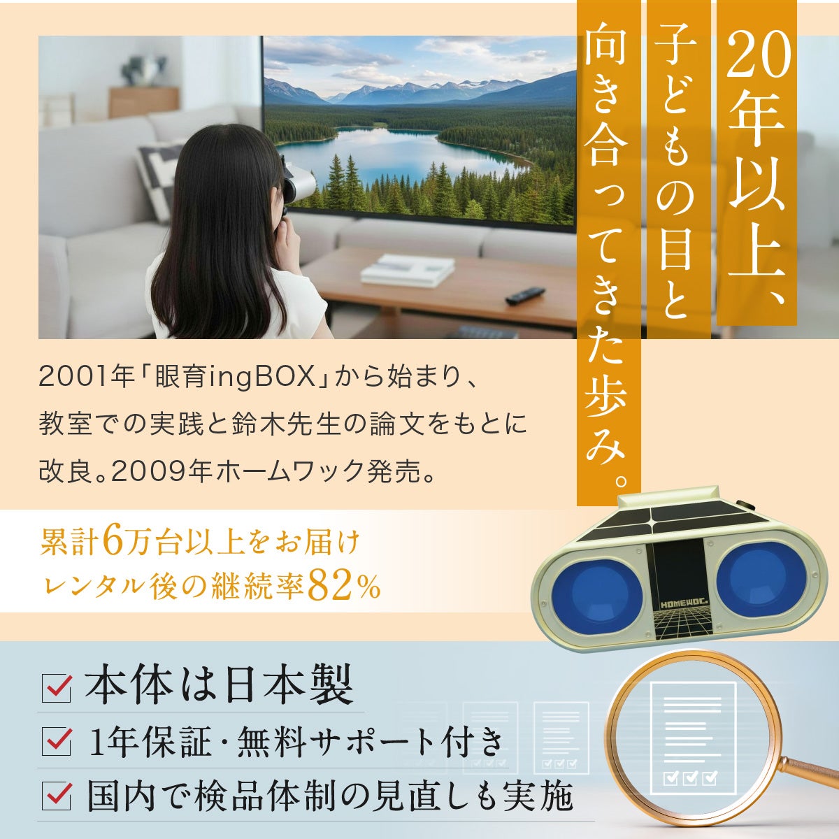 専用　ホームワック 視力トレーニング　眼育総研　付属品付き　動作確認済 楽天市場】ホームワック 視力トレーニング グッズ 自宅 トレーニング